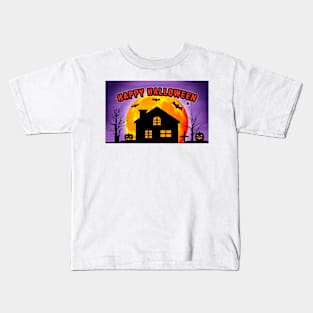 Happy Halloween - Spooky Haunted House Kids T-Shirt